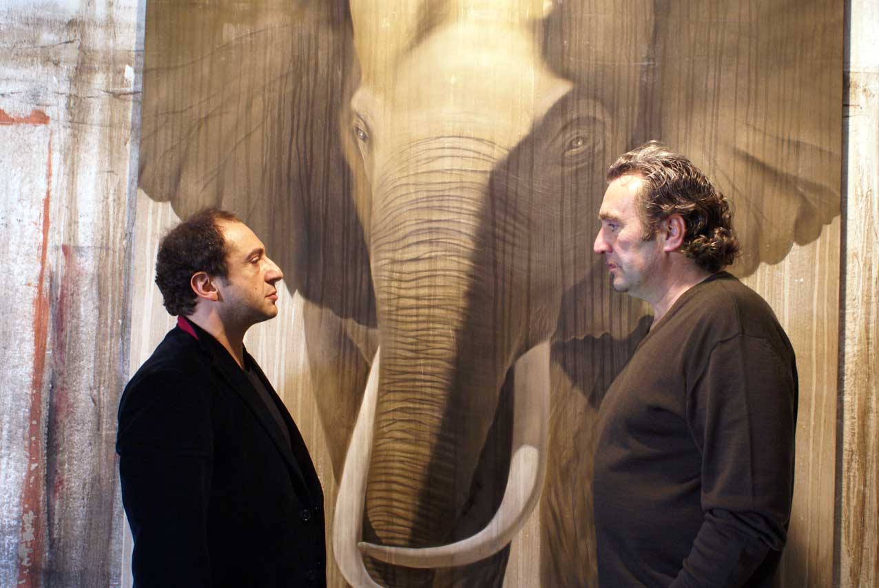 Timba elephant-patrick-timsit Thierry Bisch Contemporary painter animals painting art  nature biodiversity conservation 