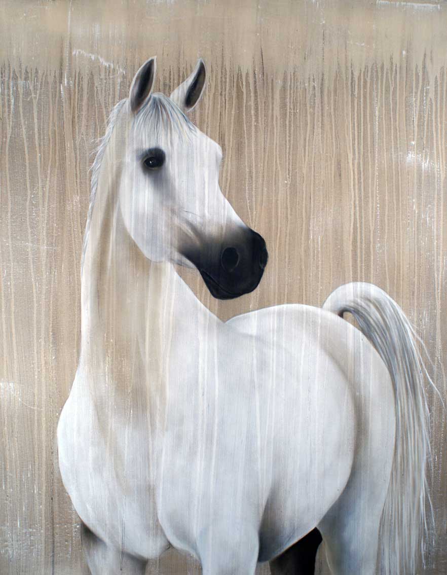 RONERA arabian-thoroughbred-horse Thierry Bisch Contemporary painter animals painting art  nature biodiversity conservation 