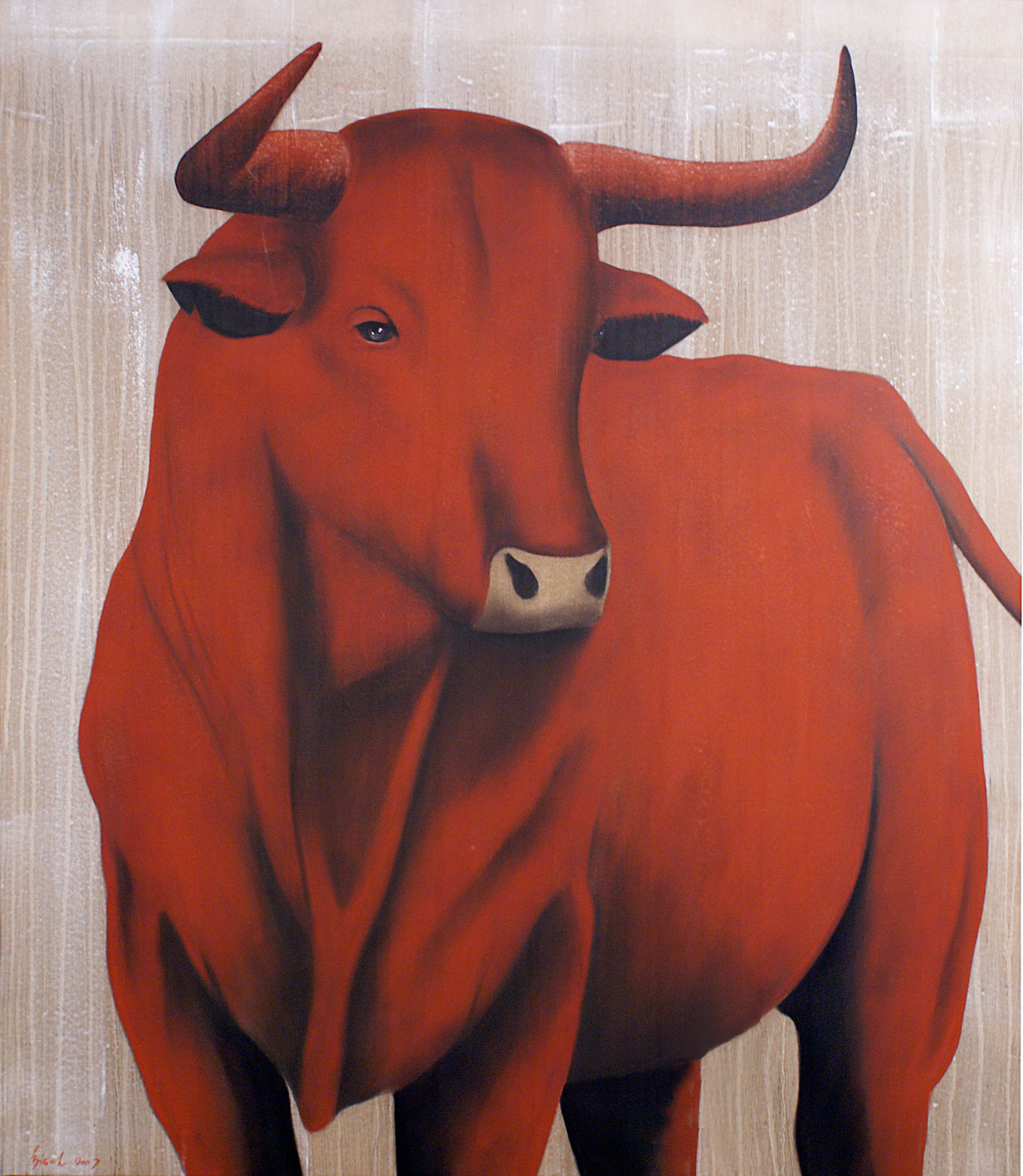 RED-BULL-04 animal-painting Thierry Bisch Contemporary painter animals painting art  nature biodiversity conservation 
