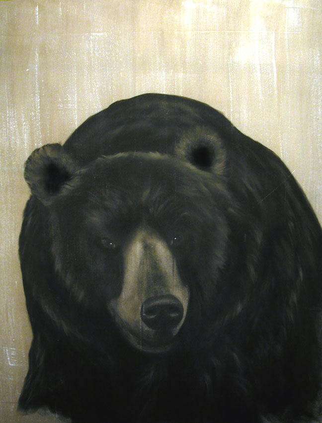 Kodiak ours Thierry Bisch artiste peintre animaux tableau art  nature biodiversité conservation  