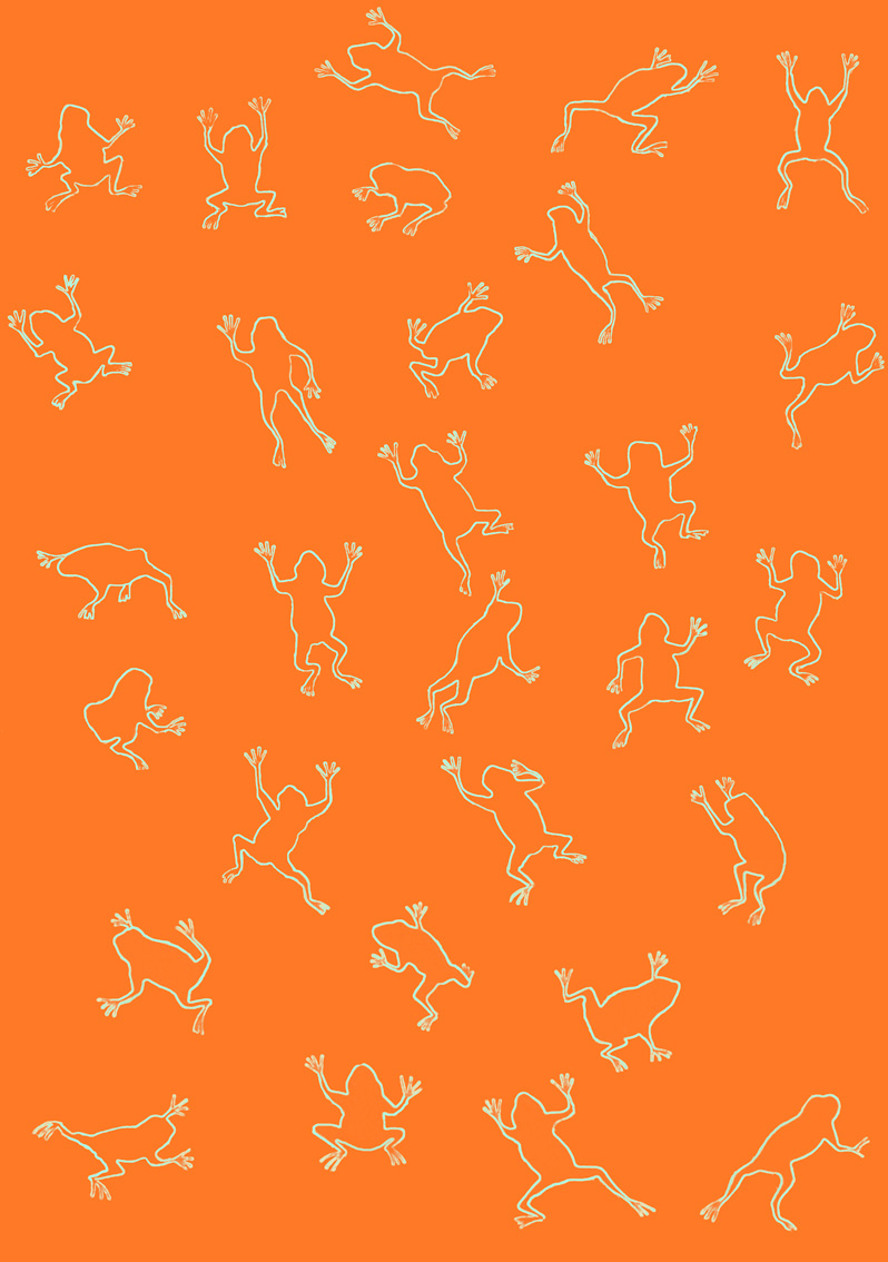 Yellow Frogs on Orange alt_image_2_fr 