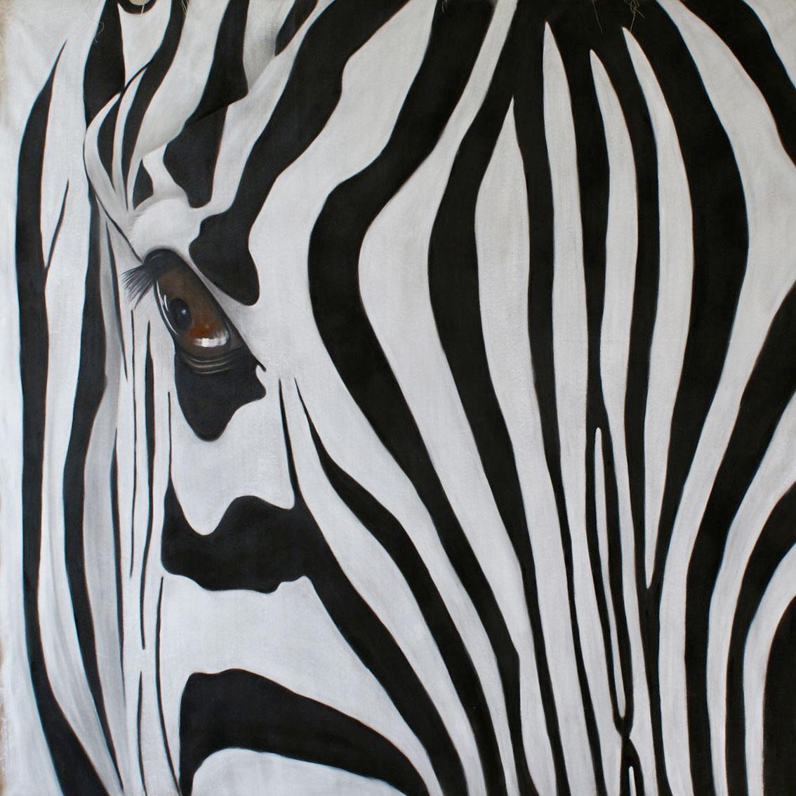 Zebre zèbre-zebre Thierry Bisch artiste peintre animaux tableau art  nature biodiversité conservation  