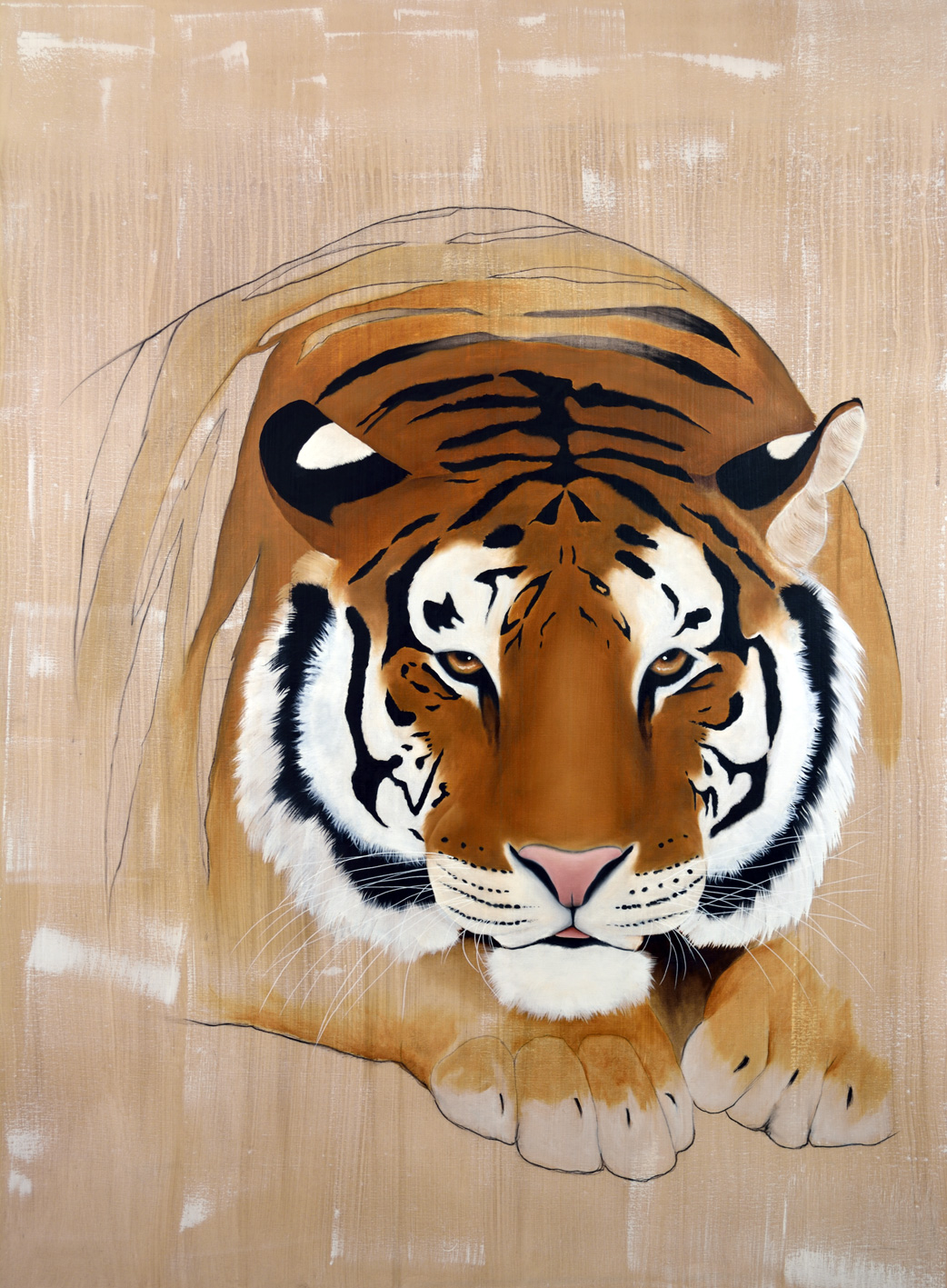 PANTHERA-TIGRIS tigre-panthera-tigris-delete-extinction-protégé-disparition Thierry Bisch artiste peintre contemporain animaux tableau art décoration biodiversité conservation 