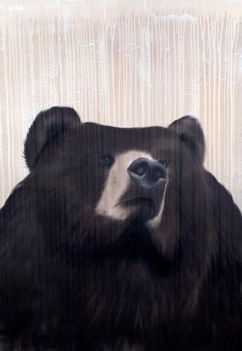  bear brown grizzly kodiak Thierry Bisch Contemporary painter animals painting art decoration nature biodiversity conservation
