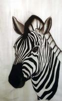 Zebre zebra Thierry Bisch Contemporary painter animals painting art  nature biodiversity conservation