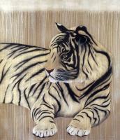 Panthera tigris tigre Thierry Bisch artiste peintre contemporain animaux tableau art  nature biodiversité conservation 