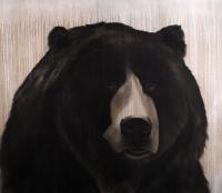 Grizzly   Animal painting, wildlife painter.Dogs, bears, elephants, bulls on canvas for art and decoration by Thierry Bisch 
