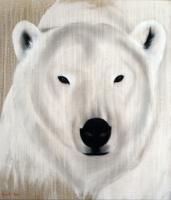 POLAR BEAR-1 POLAR-BEAR Thierry Bisch Contemporary painter animals painting art  nature biodiversity conservation