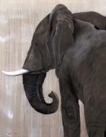 ELEPHANT-8 élephant-elephant Thierry Bisch artiste peintre contemporain animaux tableau art  nature biodiversité conservation 