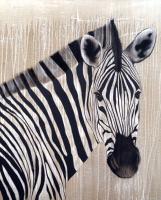 ZEBRA - 4 Zebra Thierry Bisch Contemporary painter animals painting art  nature biodiversity conservation