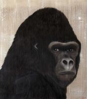 GORILLA - 6 gorilla-ape-monkey Thierry Bisch Contemporary painter animals painting art  nature biodiversity conservation