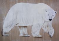 POLAR BEAR 17 peinture-animalière Thierry Bisch artiste peintre contemporain animaux tableau art  nature biodiversité conservation 