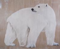 POLAR BEAR 19 peinture-animalière Thierry Bisch artiste peintre contemporain animaux tableau art  nature biodiversité conservation 
