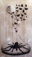 Mygale Carafe-araignée Thierry Bisch artiste peintre contemporain animaux tableau art  nature biodiversité conservation 