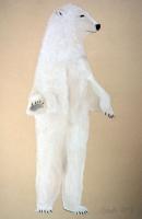STANDING POLAR BEAR animal-painting Thierry Bisch Contemporary painter animals painting art  nature biodiversity conservation