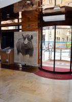 OFFICE DE TOURISME MONACO rhinoceros-noir-diceros-bicornis-extinction-protégé-disparition Thierry Bisch artiste peintre animaux tableau art  nature biodiversité conservation 