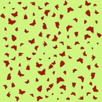 Red Butterflies on Green   Peinture animalière, art animalier, peintre tableau animal, cheval, ours, élephant, chien sur toile et décoration par Thierry Bisch 