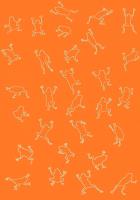 Yellow Frogs on Orange   Peinture animalière, art animalier, peintre tableau animal, cheval, ours, élephant, chien sur toile et décoration par Thierry Bisch 