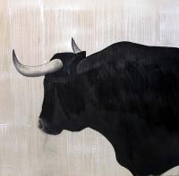 PLATERO taureau Thierry Bisch artiste peintre contemporain animaux tableau art  nature biodiversité conservation 