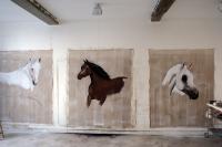 PSA 2 cheval-Pur-sang-arabe Thierry Bisch artiste peintre contemporain animaux tableau art  nature biodiversité conservation 