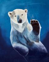 URSUS-MARITIMUS--2 polar-bear-white-swiming-ursus-maritimus Thierry Bisch Contemporary painter animals painting art  nature biodiversity conservation