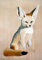 VULPUS-ZERDA peinture-animalière Thierry Bisch artiste peintre animaux tableau art  nature biodiversité conservation 
