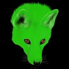 GREEN-FOX FIRE FOX fox Showroom - Inkjet on plexi, limited editions, numbered and signed. Wildlife painting Art and decoration. Click to select an image, organise your own set, order from the painter on line