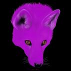 PURPLE-FOX GREY FOX fox Showroom - Inkjet on plexi, limited editions, numbered and signed. Wildlife painting Art and decoration. Click to select an image, organise your own set, order from the painter on line